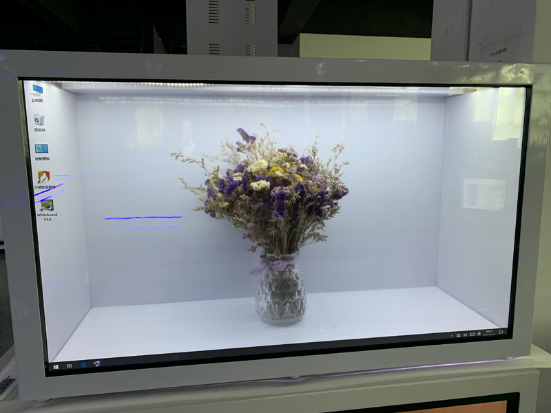 智能(néng)展厅透明显示屏透明显示柜互动展示系统解决方案